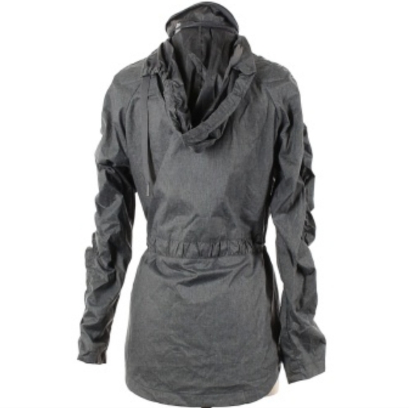 Fabletics Danielle Gray Hot Pink Reflective Hidden Hood Half Zip Jacket Size S - Picture 3 of 3